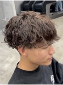 渋谷緩めシャドウパーマ波巻きスパイラルルーズパーママッシュ
