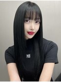 韓国ヘア/サラツヤ黒髪ストレートロング