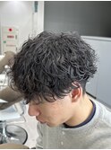 今っぽ無造作メンズ波巻きパーマ