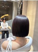 髪質改善ピンクベージュショート仙台レイヤー韓国前髪