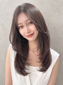 カバーヘア ブリス 大宮西口(COVER HAIR bliss) 夏カラーブリーチなし艶髪フレンチバングハッシュカットp大宮
