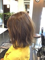 ビグディーサロン(BIGOUDI salon koshien)&nbsp;【丸岡大介】ミディアムボブ×ダブルフェイスカラー