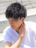 黒髪爽やかスクリューショート くせ毛風パーマで簡単セット