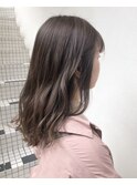 モカベージュ_マロンベージュ Aラインボブ かきあげ