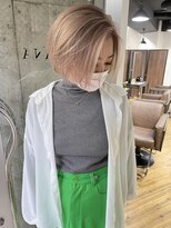 ホワイトベージュ ミルクティーベージュ ケアブリーチ ボブ