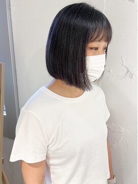 ラミエ バイ メルト 吉祥寺(lamie by melt) "久保田"大人かわいいストレートボブ切りっぱなしぱつっと前髪