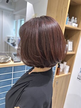 オーシャン(Ocean) [OCEAN Hair&Life藤原純]明るい白髪染め×艶ピンクボブ☆