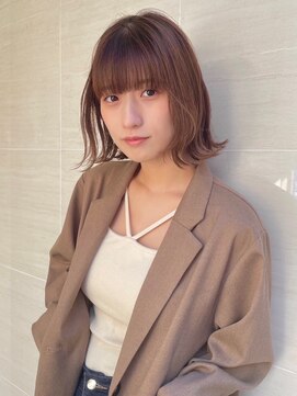 オーロ(ORO) 外ハネくびれヘア☆ 小顔ワンレンボブ　暗めカラー