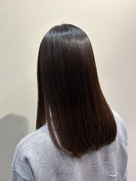 スカイ(SKY) 髪質改善縮毛矯正韓国風レイヤーカットダブルカラーベージュ