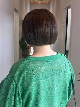 アパートメントヘアー 佐賀/髪質改善ヘアカラー/ショートボブ/アッシュベージュ
