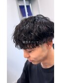 波巻きパーマ
