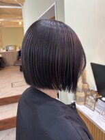 キュオンシア(CUEON. ciea)&nbsp;切りっぱなしボブ×ラベンダーグレージュ