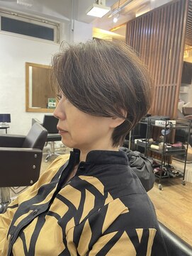 ハーツ(Heart's) 白髪ぼかし/イメチェンヘアスタイル/前髪カタログ/ショートボブ