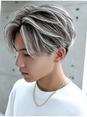 xメンズバレイヤージュ/ホワイトグレージュ/レイヤーカット