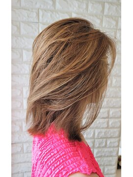 松本平太郎美容室 国立店 ミディアムレイヤー×イノアカラー×ハイライト