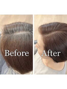 <白髪染め×ファッションカラー>白髪を明るく染める新提案＊シルクグレーカラー[表参道/南青山]