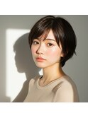 30代40代50代絶壁解消ひし形小顔前下がりショートボブ【越谷】