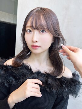 アルバム 銀座(ALBUM GINZA) ロング顔周りレイヤーおくれ毛前髪カット_F30461