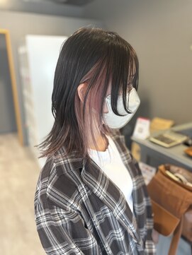 レイヤースタイル　インナーカラー