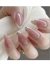 【大人上品ネイル】ガラスフレンチ/ミラーフレンチ ¥9,500