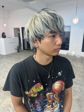 スーパーシーン(SUPER SCENE) MEN’S/リバースセンターパート/ニュアンスパーマ/宜野湾