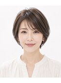 30代40代50代小顔ひし形ショートボブ