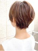 大人可愛いショートボブ お手入れ簡単 30代40代人気