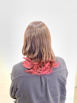 ファイブヘアーブティック(FIVE HairBoutique) ピンクレッドインナー