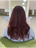 ブリーチなしピンクレッド