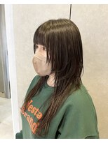 ジールサロン つくば本店&nbsp;ロングウルフ×暗めアッシュ