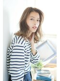 【ARISHIA hair 那珂】ベージュカラー 無造作 ふわミディ ♪