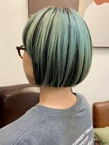 ボタンヘアー 日吉(BoTaN HAIR) オンブレ/ミントアッシュ/ワイドバング/ミニボブ/日吉