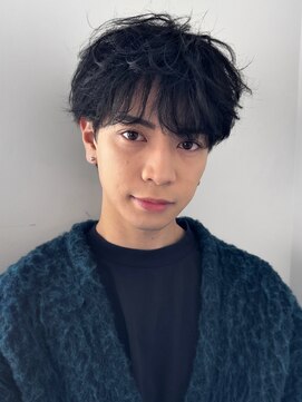 ディッセンバー 神宮前(December) ニュアンスパーマアッシュブラックウルフ波巻きスパイラル渋谷