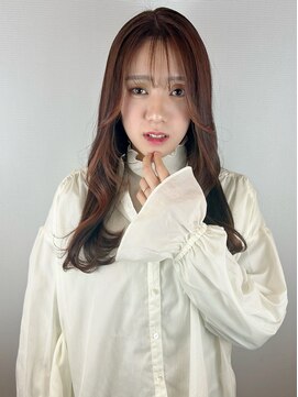 ヘアデザイン アンジェロカフェ(Hair Design Angelo cafe) 韓国風　顔周りレイヤー