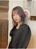ボブ×暗めグレージュ