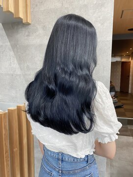 ボタン テンジン(VOTAN tenjin) 【votan_はまひ】ネイビーブラック/ブリーチなし/ロング/天神