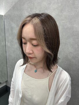 プライズ 成増店(prize) フェイスフレーミンクベージュ デザインカラー ダブルカラー成増