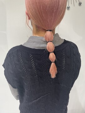 ペレ 渋谷(PELE) h_ デザインカラー/レイヤーカット/ウェットヘア/ベージュ