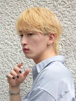 ダブルカラーブランドセンターパートミルクティーベージュ