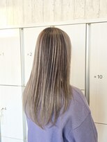 ヘアメイク アリエス 岩切店(HAIR MAKE aries) シルバー系ハイトーンバレイヤージュ 20代30代40代 ハイトーン