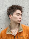 スパイキーパーマツイストスパイラルパーマメンズマッシュ