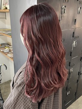 ヘアーアイストゥーレ(HAIR ICI TRE) ブリーチなし!艶感ピンクベージュ小顔ルーズラベンダー