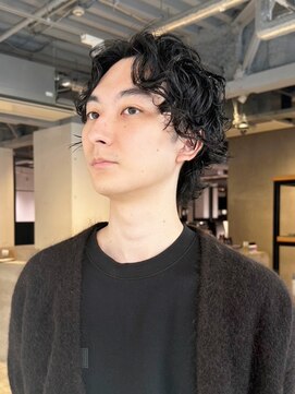 アルバム 池袋(ALBUM) スペインカールブルーブラック韓国マッシュ_ba543001