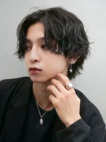 センターパート波巻きパーマスパイラルパーマツイストスパイラル