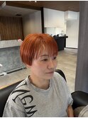 刈り上げショート×オレンジ
