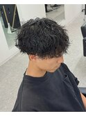 マッシュ波巻きスパイラルパーマ
