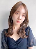 うるツヤ外ハネボブエアリーカールモテ髪ハイライトカラー