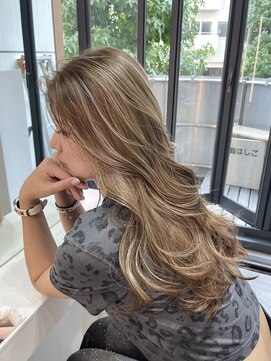 ブレンド 渋谷(BLend) ホワイトグレージュミニウルフデジタルパーマチェリーブラウン