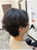 スパイラルパーマ×立体束感メンズ