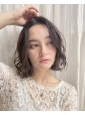 ふんわりボブ×グレージュカラー